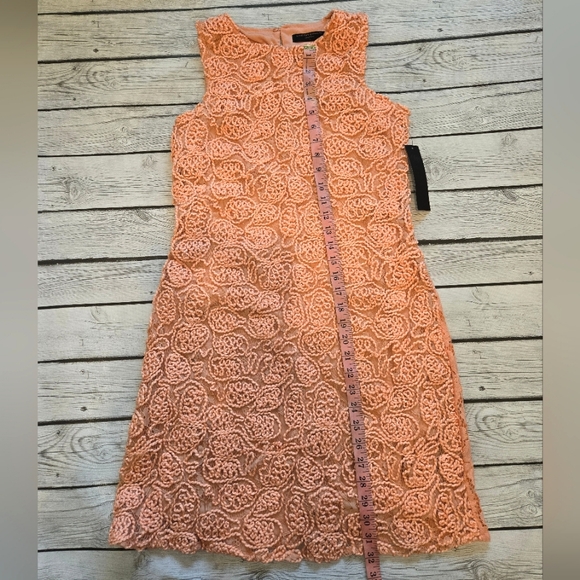 Love for Humanity Peach Colored Lace Cocktail Dress Size Small NWT - Picture 7 of 9
